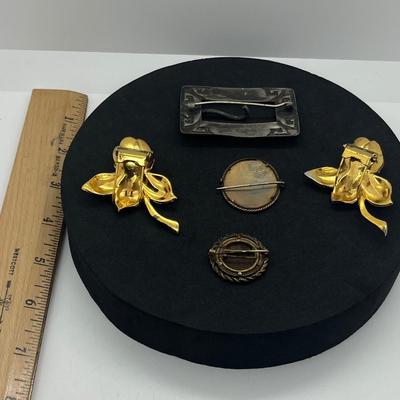 LOT 164J: Vintage/Antique Pin and Fur Clip Lot