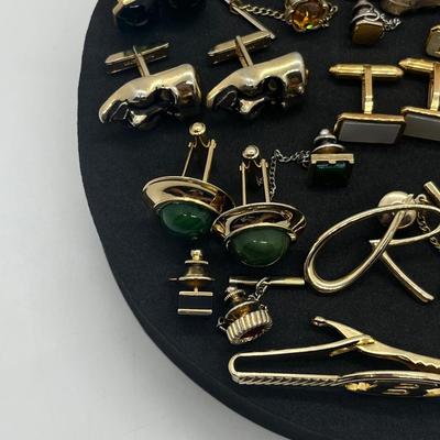 LOT 165J: Huge Collection of Tie Pins and Cufflinks: Swank, Anson and More!
