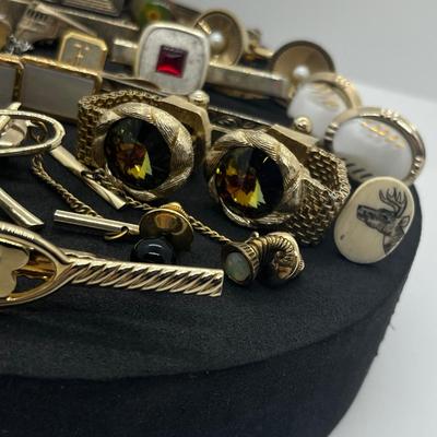 LOT 165J: Huge Collection of Tie Pins and Cufflinks: Swank, Anson and More!