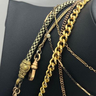 LOT 171J: Pocket Watches and Chains - For Craft or Repair (Non Working)