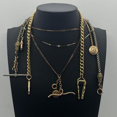 LOT 171J: Pocket Watches and Chains - For Craft or Repair (Non Working)