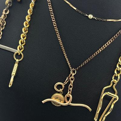 LOT 171J: Pocket Watches and Chains - For Craft or Repair (Non Working)