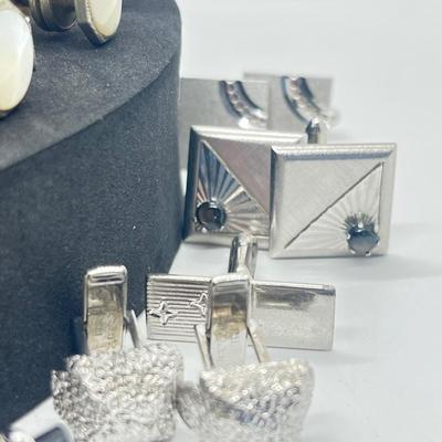 LOT 176J: Enormous Collection of Unique Tie Pins and Cufflinks Including A Beautiful Vintage Sarah Coventry Set, Swank, Anson and More!
