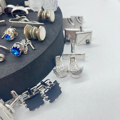 LOT 176J: Enormous Collection of Unique Tie Pins and Cufflinks Including A Beautiful Vintage Sarah Coventry Set, Swank, Anson and More!