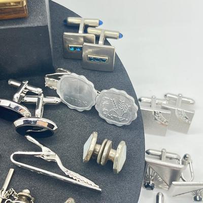 LOT 176J: Enormous Collection of Unique Tie Pins and Cufflinks Including A Beautiful Vintage Sarah Coventry Set, Swank, Anson and More!