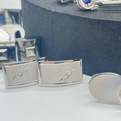 LOT 176J: Enormous Collection of Unique Tie Pins and Cufflinks Including A Beautiful Vintage Sarah Coventry Set, Swank, Anson and More!