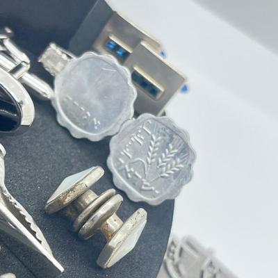 LOT 176J: Enormous Collection of Unique Tie Pins and Cufflinks Including A Beautiful Vintage Sarah Coventry Set, Swank, Anson and More!