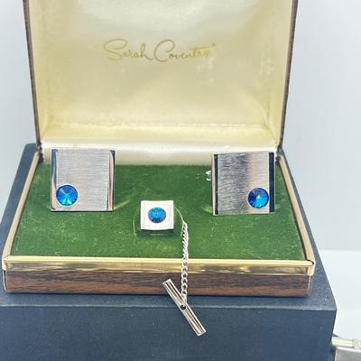 LOT 176J: Enormous Collection of Unique Tie Pins and Cufflinks Including A Beautiful Vintage Sarah Coventry Set, Swank, Anson and More!