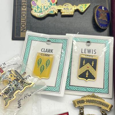 LOT 184J: Large Pin Collection PLUS "Paul Harris Fellow" Pendant