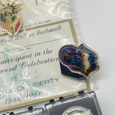 LOT 184J: Large Pin Collection PLUS "Paul Harris Fellow" Pendant