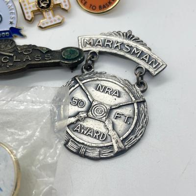LOT 184J: Large Pin Collection PLUS "Paul Harris Fellow" Pendant