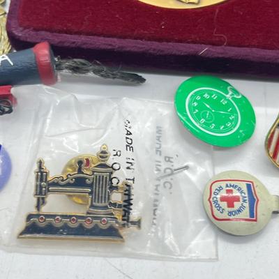 LOT 184J: Large Pin Collection PLUS "Paul Harris Fellow" Pendant