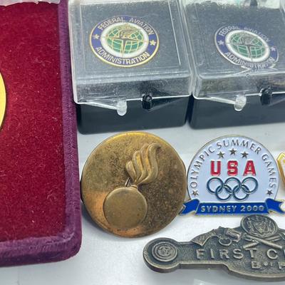 LOT 184J: Large Pin Collection PLUS "Paul Harris Fellow" Pendant
