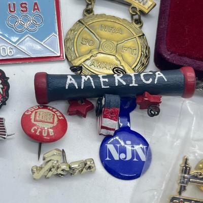 LOT 184J: Large Pin Collection PLUS "Paul Harris Fellow" Pendant