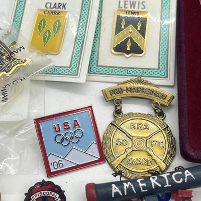 LOT 184J: Large Pin Collection PLUS "Paul Harris Fellow" Pendant