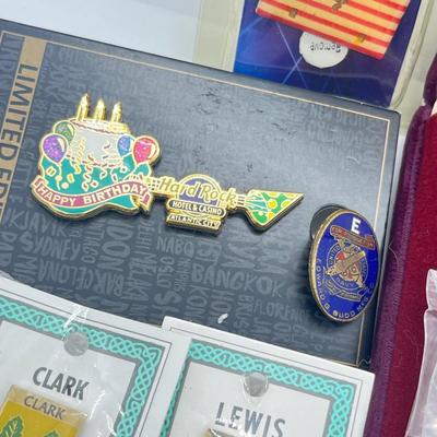 LOT 184J: Large Pin Collection PLUS "Paul Harris Fellow" Pendant