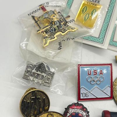 LOT 184J: Large Pin Collection PLUS "Paul Harris Fellow" Pendant