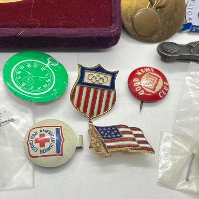 LOT 184J: Large Pin Collection PLUS "Paul Harris Fellow" Pendant