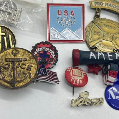 LOT 184J: Large Pin Collection PLUS "Paul Harris Fellow" Pendant