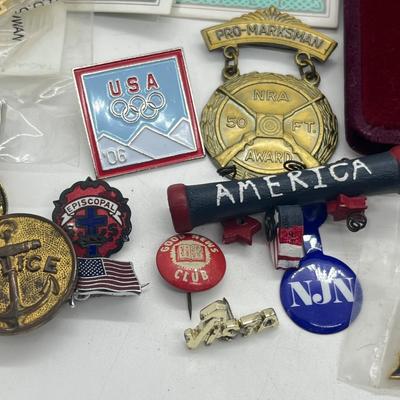 LOT 184J: Large Pin Collection PLUS "Paul Harris Fellow" Pendant