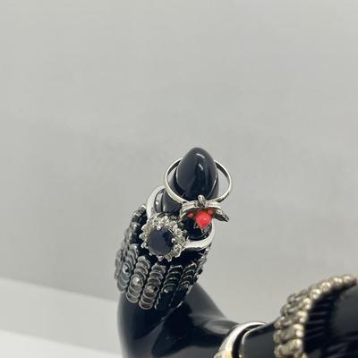 LOT 185J: Blinged Out Rings! Huge Collection of Costume Rings - Various Type and Sizes