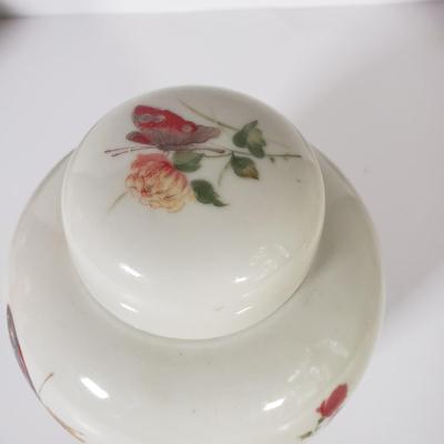 LOT 153D: Takahashi Butterfly Ginger Jar, Lenox Poppies on Blue Dish & More