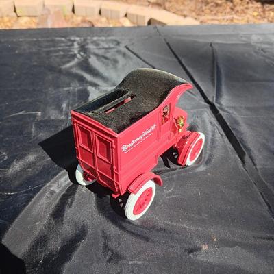 2 METAL COIN BANKS (1 HAS KEY)