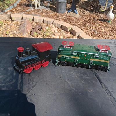 LIONEL & FOX EXPRESS CERAMIC COIN BANKS