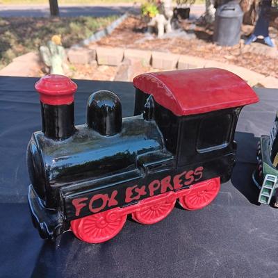LIONEL & FOX EXPRESS CERAMIC COIN BANKS