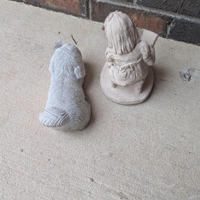 Austin Sculpture "Bright Eyes" & Concrete Dog