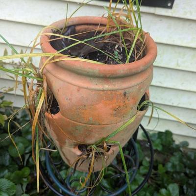 Strawberry Clay Pot & Stand