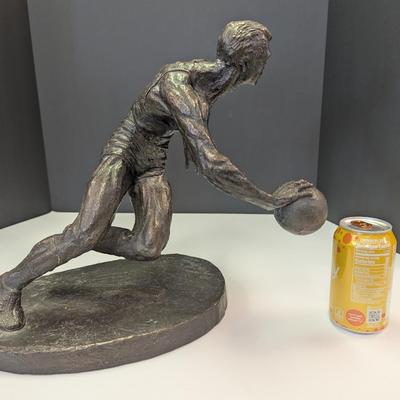 Thomas Holland's Bronze 'Jerry West, NBA Basketball Logoman' Sculpture Limited Edition 372/750