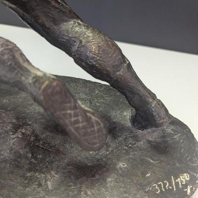 Thomas Holland's Bronze 'Jerry West, NBA Basketball Logoman' Sculpture Limited Edition 372/750