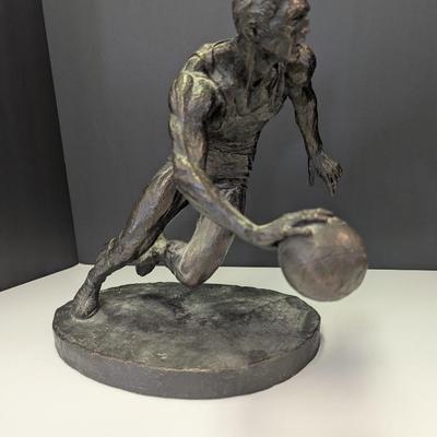 Thomas Holland's Bronze 'Jerry West, NBA Basketball Logoman' Sculpture Limited Edition 372/750