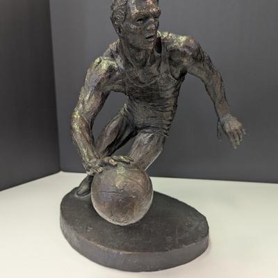 Thomas Holland's Bronze 'Jerry West, NBA Basketball Logoman' Sculpture Limited Edition 372/750