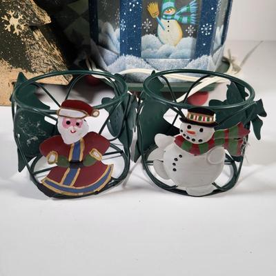 LOT 161G: Vintage Collection of Christmas Holiday Decorations and Containers