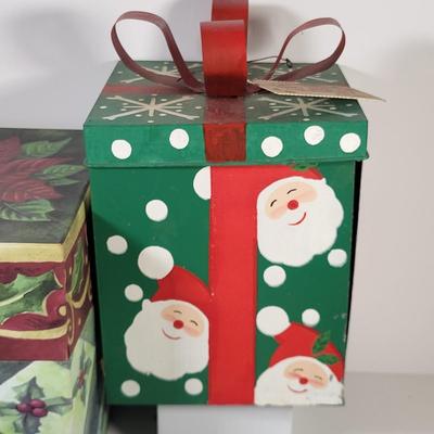 LOT 161G: Vintage Collection of Christmas Holiday Decorations and Containers