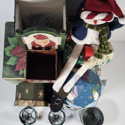 LOT 161G: Vintage Collection of Christmas Holiday Decorations and Containers