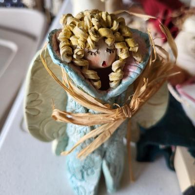 LOT 162G: Large Collection of Angel Themed Dolls, Ornaments and More