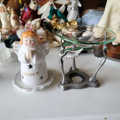LOT 162G: Large Collection of Angel Themed Dolls, Ornaments and More