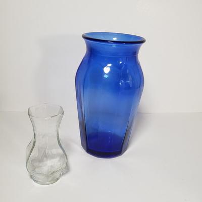 LOT 158L: Assorted Vintage Glass; Pink Depression Glass, Blue Frosted Glass, Votives, Toothpick Holders & More