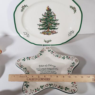 LOT 160L: Vintage Holiday Servingware & Decor with Spode, Royal Doulton, Lefton & More