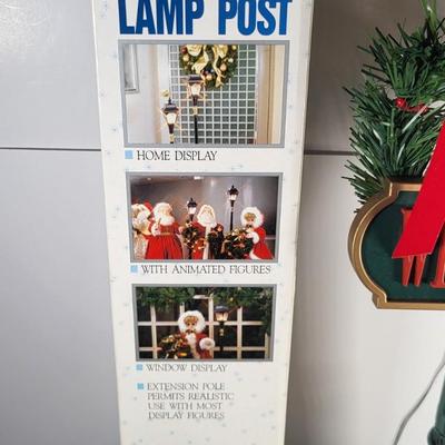 LOT 176G: Two Christmas Lamp Post Decorations with Christmas Bells