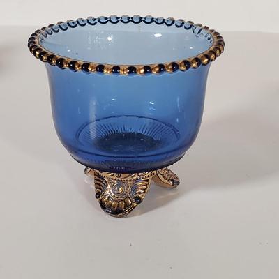 LOT 167D: Collection of Trinkets & Glassware with Imperial Elephant Handled Mug, US Glass Toothpick Holder, Tile, Pottery & More