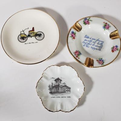 LOT 168D: 18th Century Chintz Shaving Mug, Hand Decorated Eggs, Limoges, Mini Hen on Nest & More