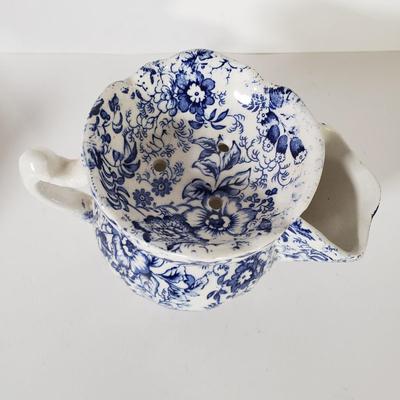 LOT 168D: 18th Century Chintz Shaving Mug, Hand Decorated Eggs, Limoges, Mini Hen on Nest & More
