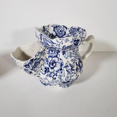 LOT 168D: 18th Century Chintz Shaving Mug, Hand Decorated Eggs, Limoges, Mini Hen on Nest & More