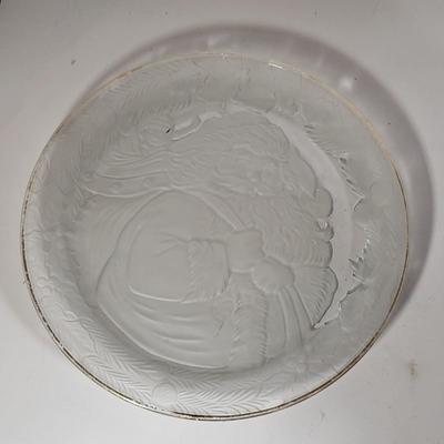 LOT 178G: Collection of Vintage Christmas Platters and Glass Dishes