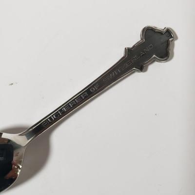 LOT 169D: Silver Plated Metal English Breakfast Caddy with Collection of Spoons