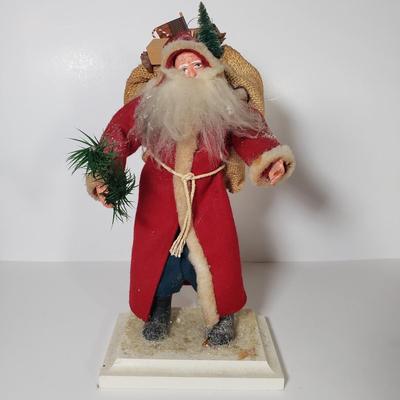 LOT 170F: Framed Santa/Sunkist Print with Collection of Santas